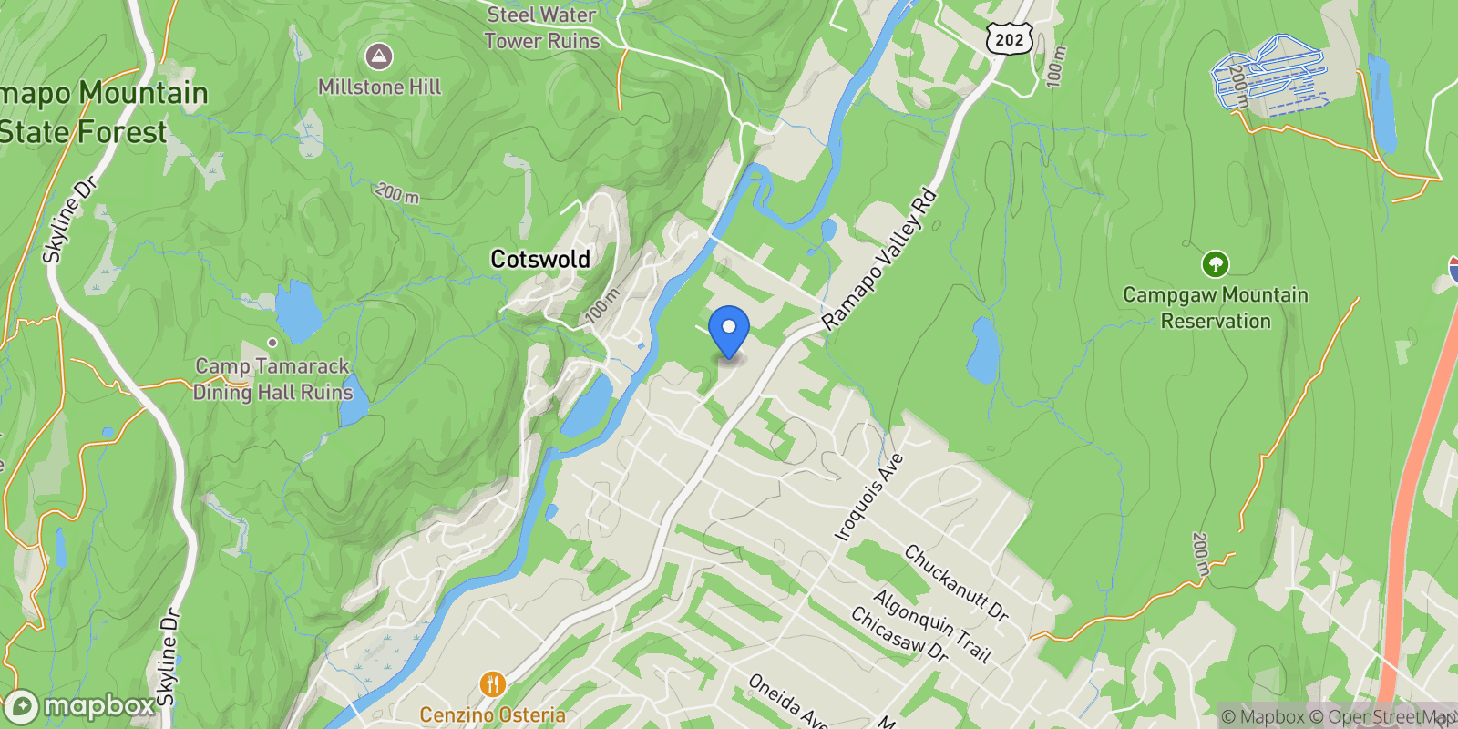 Map showing 7 Valley Forge Road, Oakland, NJ 07436, Oakland, New Jersey, United States.