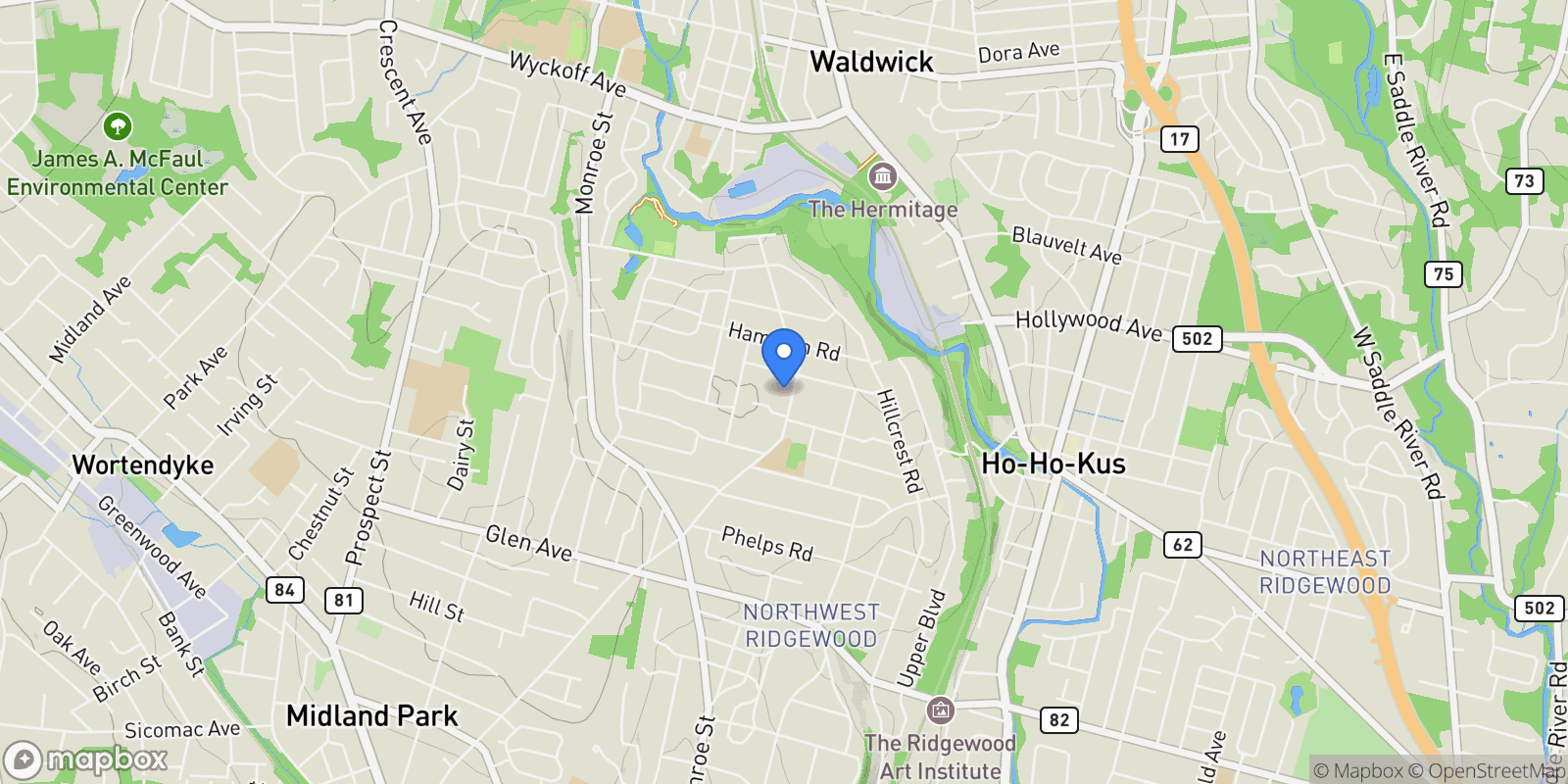 Map showing 720 Morningside Road, Ridgewood, NJ 07450, Ridgewood, New Jersey, United States.