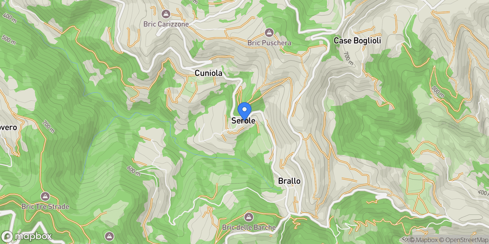 Map showing Serole, Piedmont, Italy.