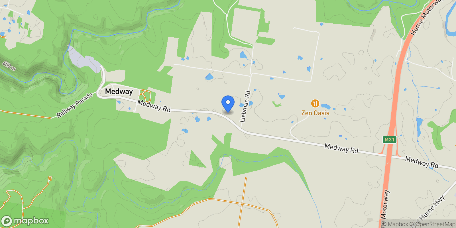 Map showing 334 Medway Road, Medway, NSW, Medway, New South Wales, Australia.