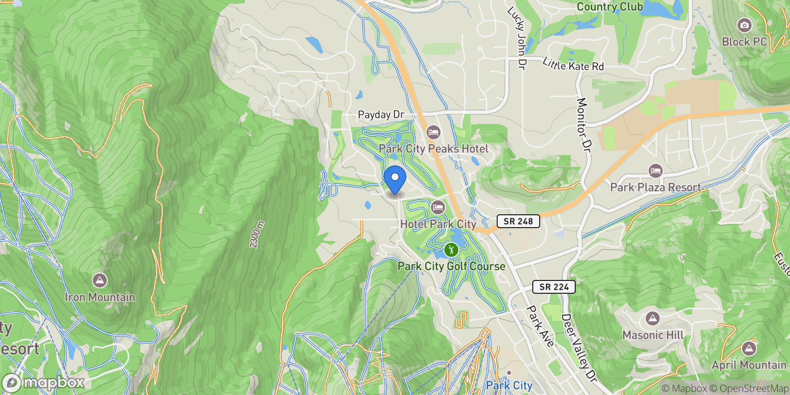 Map showing 2083 THREE KINGS CT, Park City, Utah, United States.