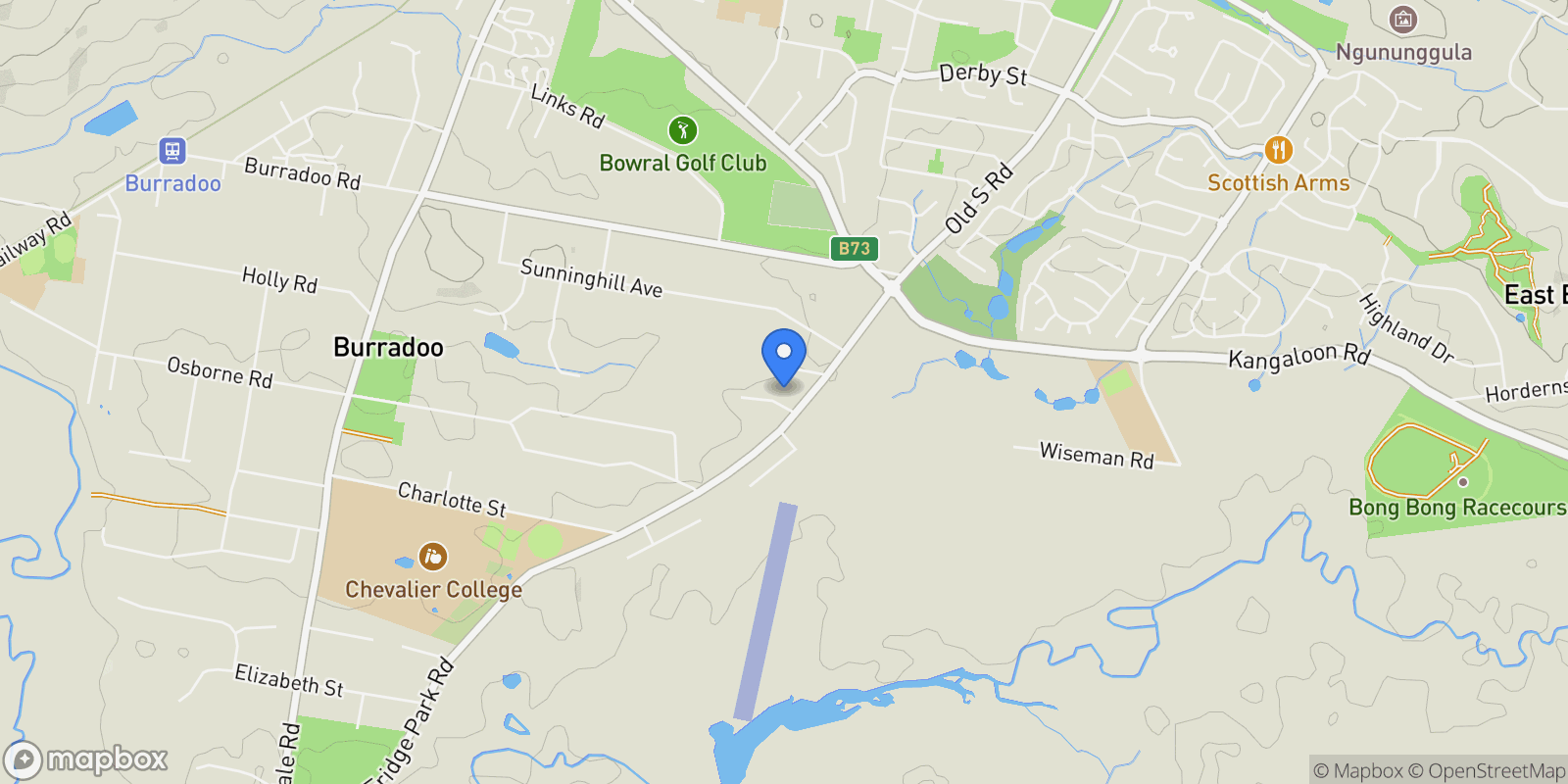 Map showing 2 Greyleaves Avenue, Burradoo, NSW, Burradoo, New South Wales, Australia.