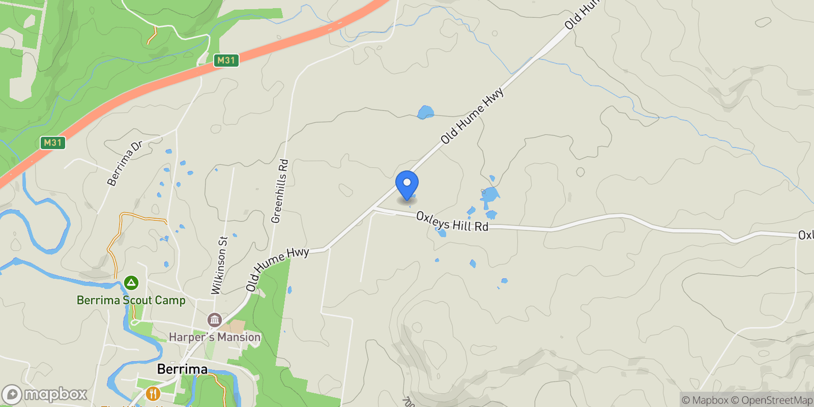 Map showing 560 Oxleys Hill Road, Berrima, NSW, Berrima, New South Wales, Australia.