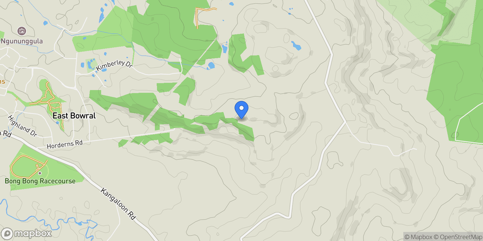 Map showing 203 Horderns Road, Bowral, NSW, Glenquarry, New South Wales, Australia.