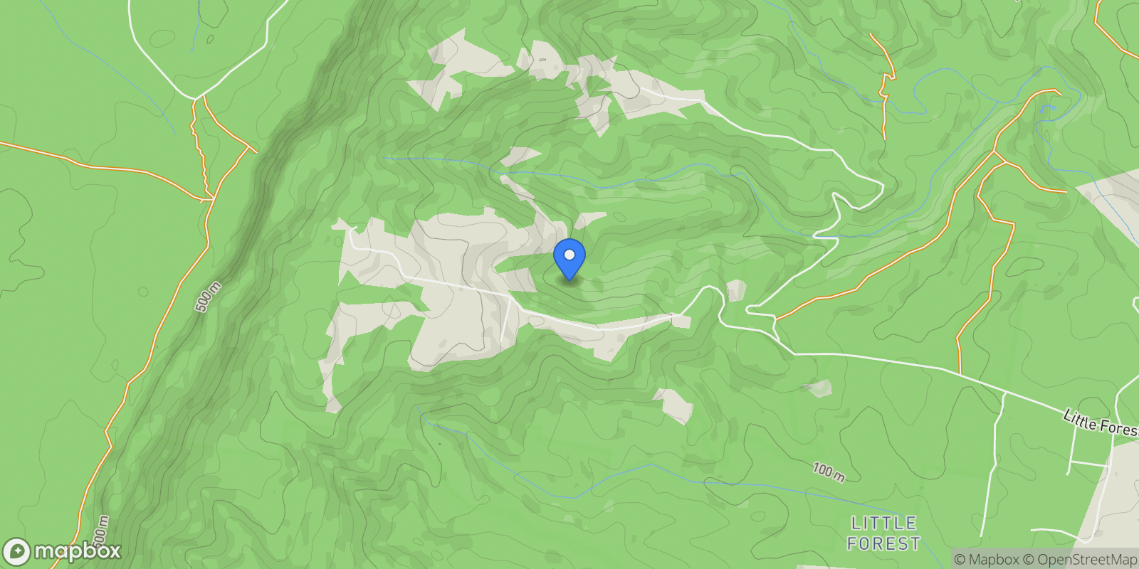 Map showing 614 Little Forest Road, Little Forest, NSW, Little Forest, New South Wales, Australia.
