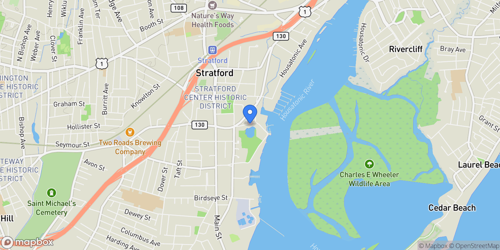 Map showing 753 Stratford Avenue, Stratford, CT 06615, Stratford, Connecticut, United States.