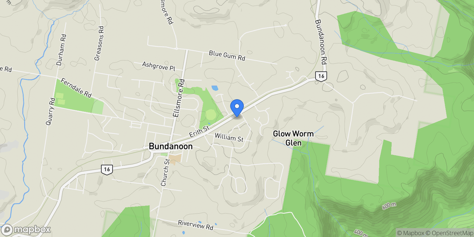 Map showing 101-105 Railway Avenue, Bundanoon, NSW, Bundanoon, New South Wales, Australia.