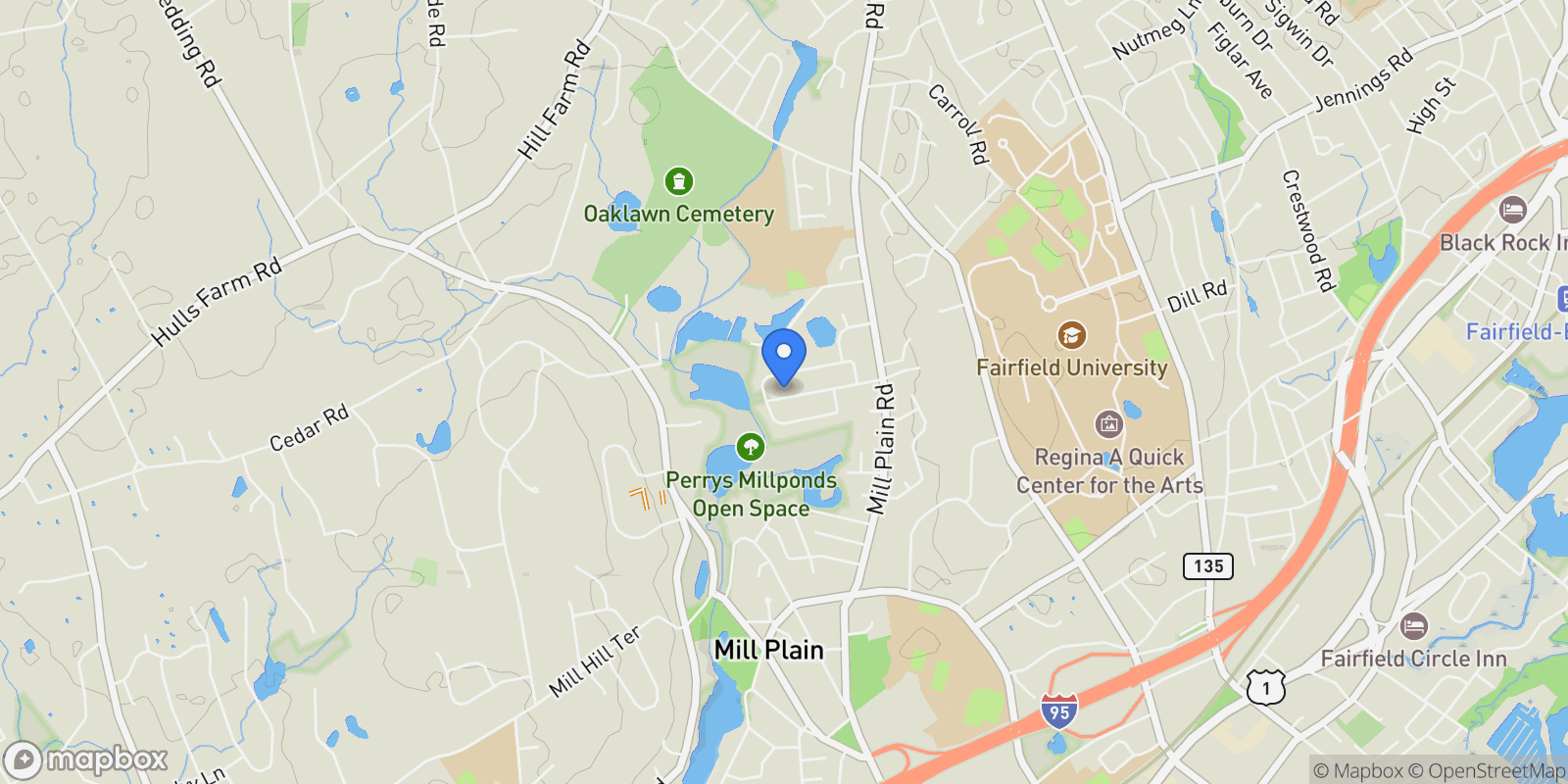 Map showing 232 Pell Meadow Drive, Fairfield, CT 06824, Fairfield, Connecticut, United States.