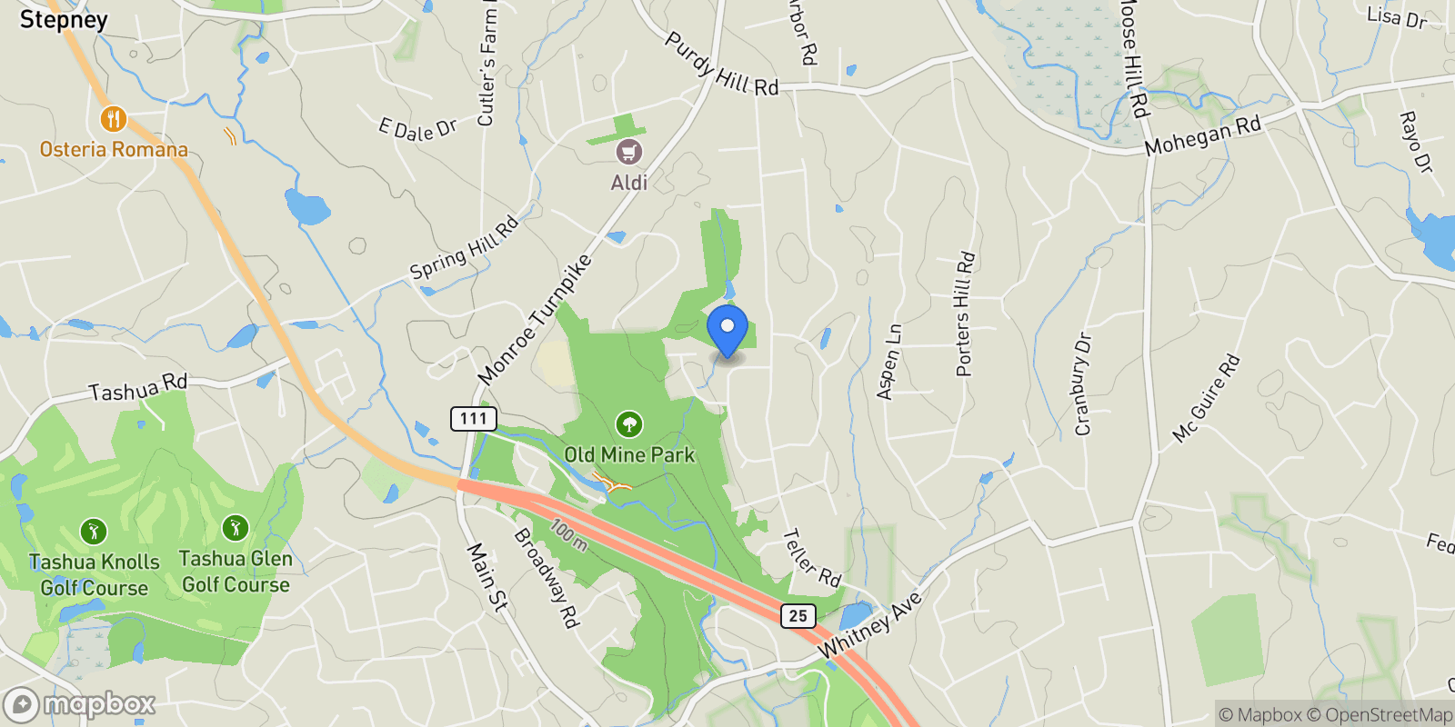 Map showing 18 Skating Pond Road, Trumbull, CT 06611, Trumbull, Connecticut, United States.