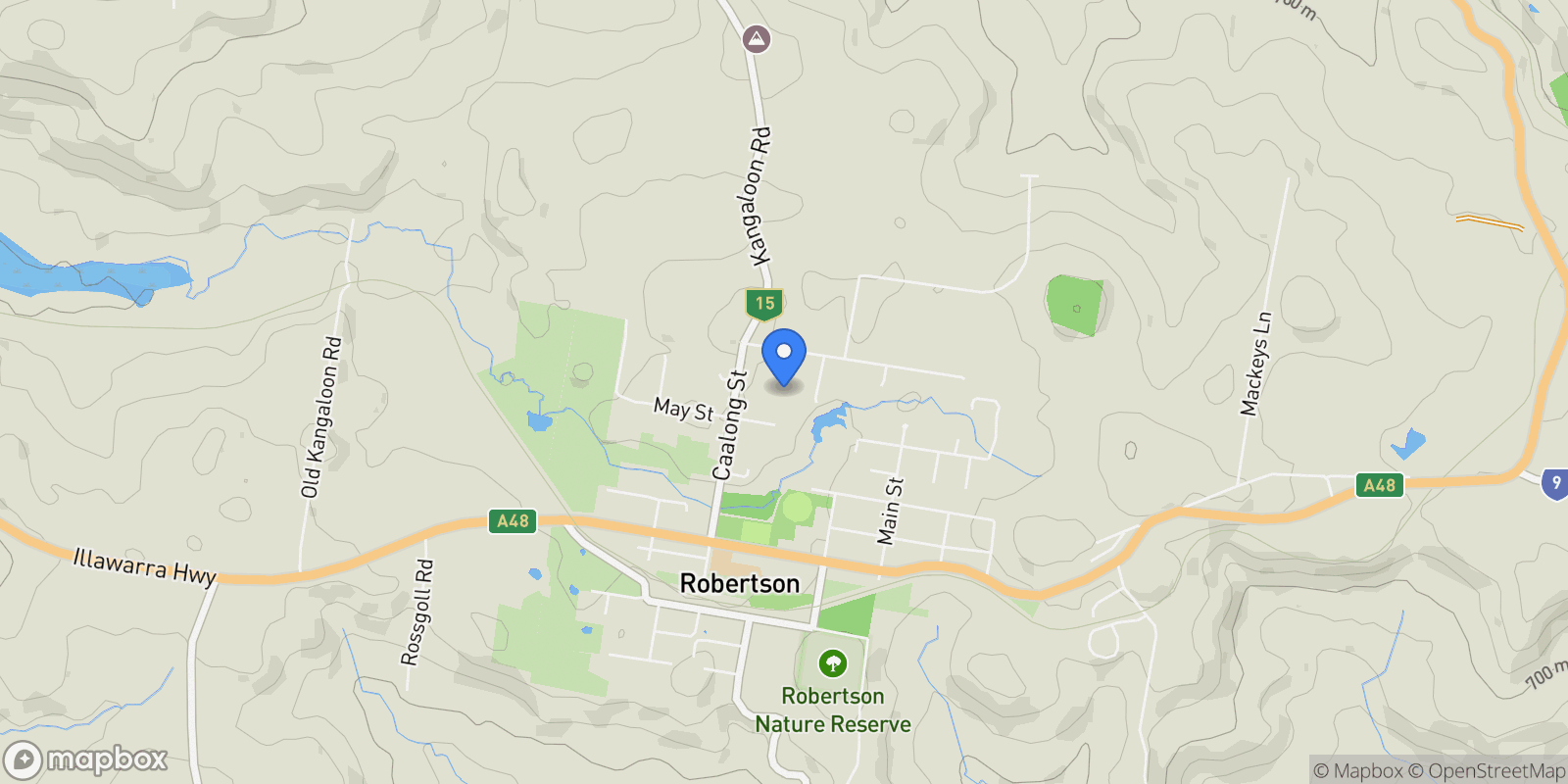 Map showing 32 May Street, Robertson, NSW, Robertson, New South Wales, Australia.