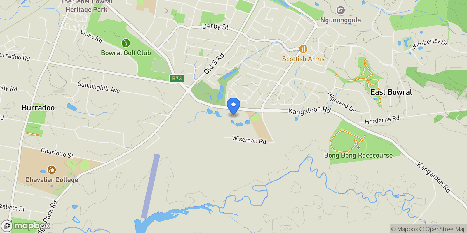 Map showing 280 Kangaloon Road, Bowral, NSW 2576, Glenquarry, New South Wales, Australia.