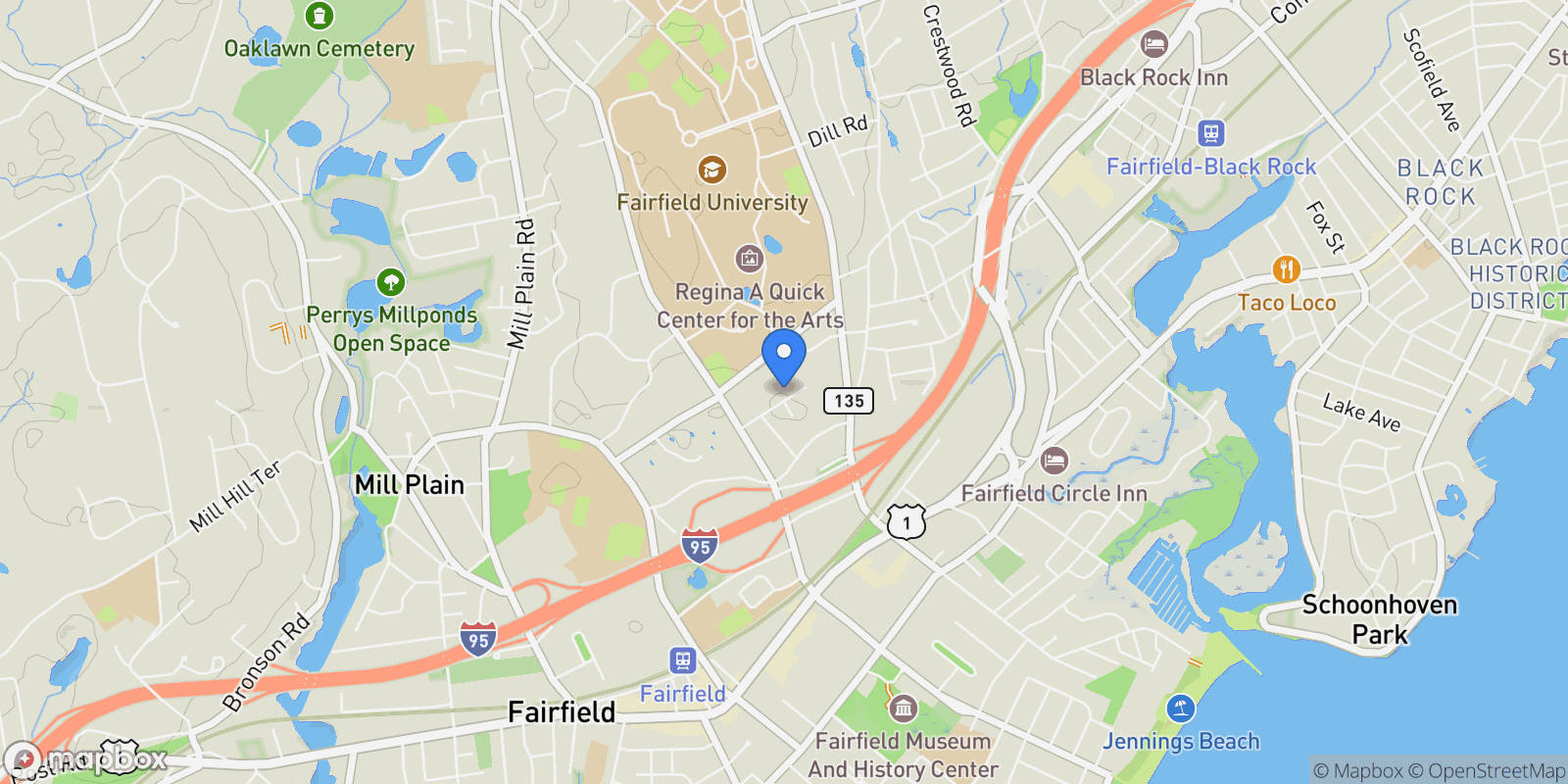 Map showing 20 Ermine Street, Fairfield, CT 06824, Fairfield, Connecticut, United States.