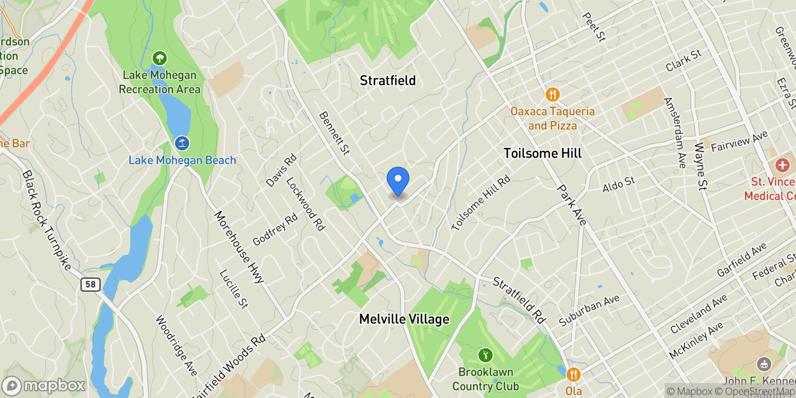 Map showing 232 Church Hill Road, Fairfield, CT 06825, Fairfield, Connecticut, United States.