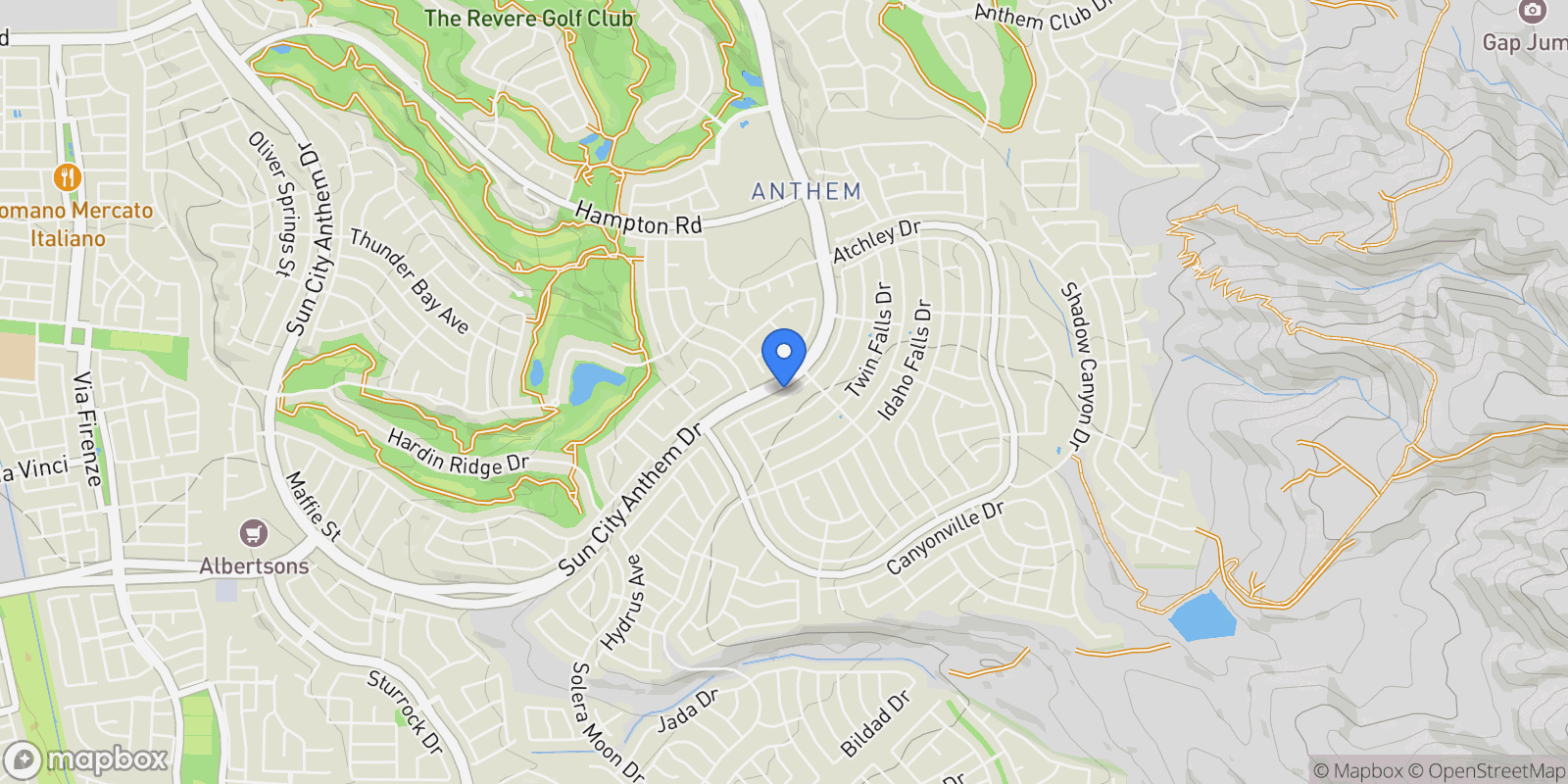 Map showing 2175 Clearwater Lake Drive, Henderson, NV 89044, Henderson, Nevada, United States.