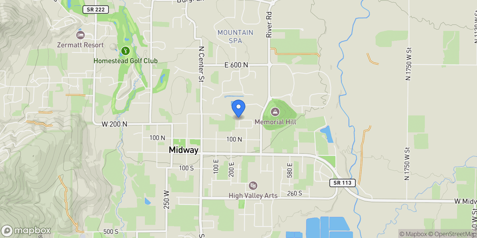Map showing 263 E 230 North, Midway, Utah, United States.