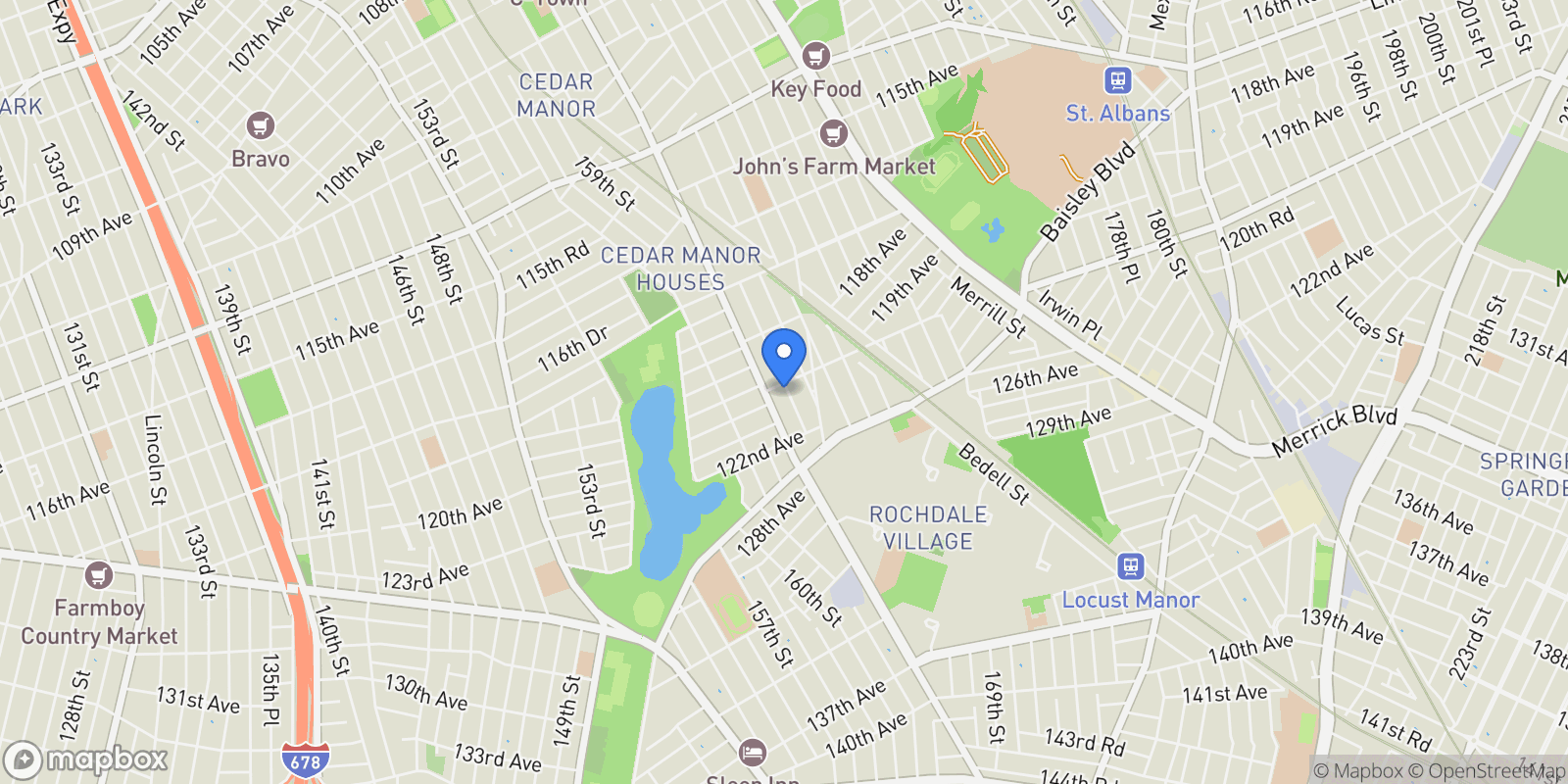 Map showing -18 120th Avenue, New York, New York, United States.