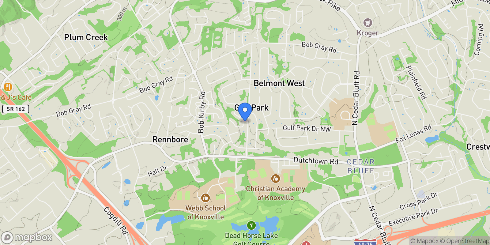 Map showing 838 Ethans Glen Drive , Knoxville, TN 37923, Knoxville, Tennessee, United States.
