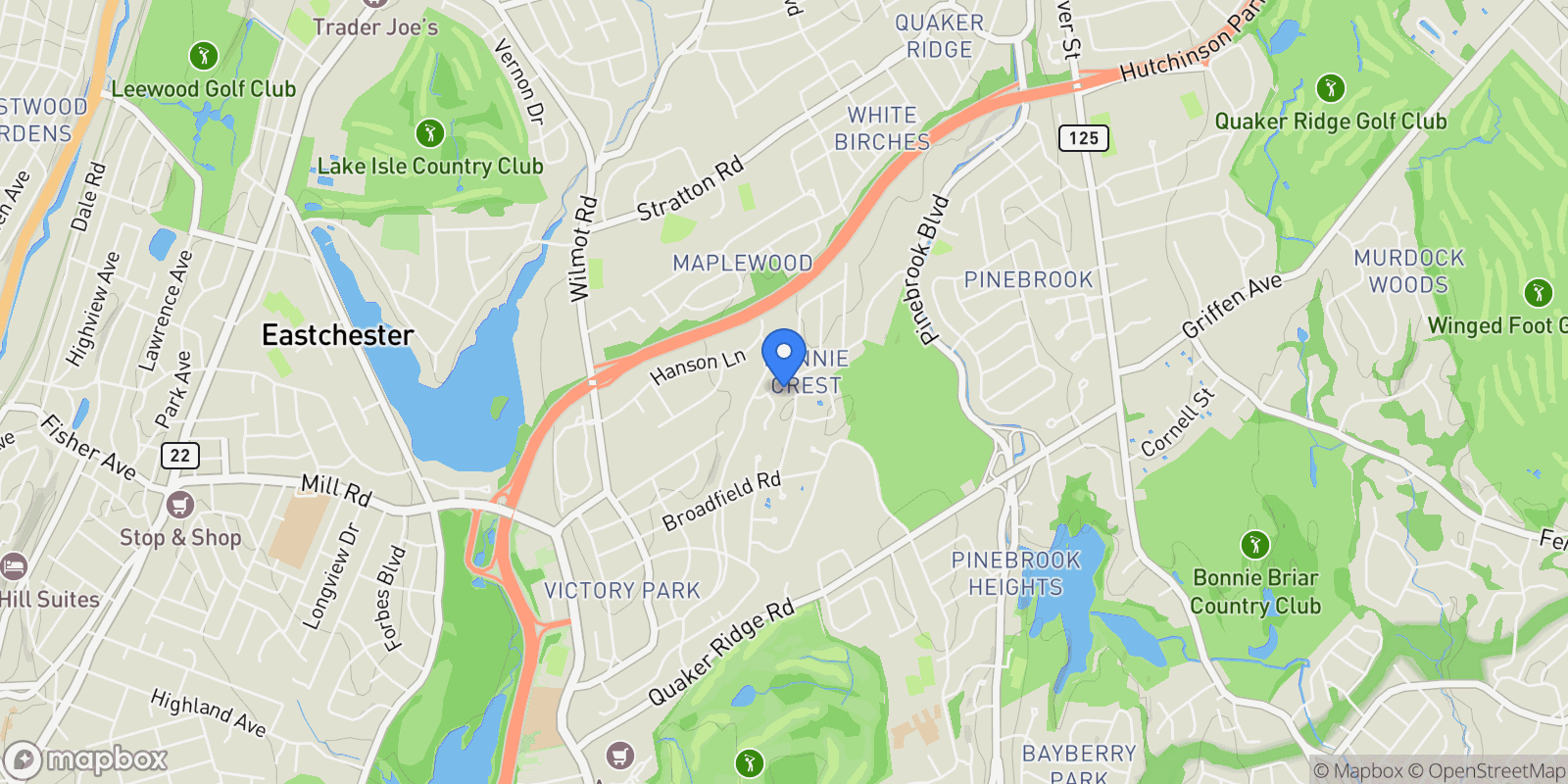 Map showing Van Etten Boulevard, New Rochelle, New York, United States.