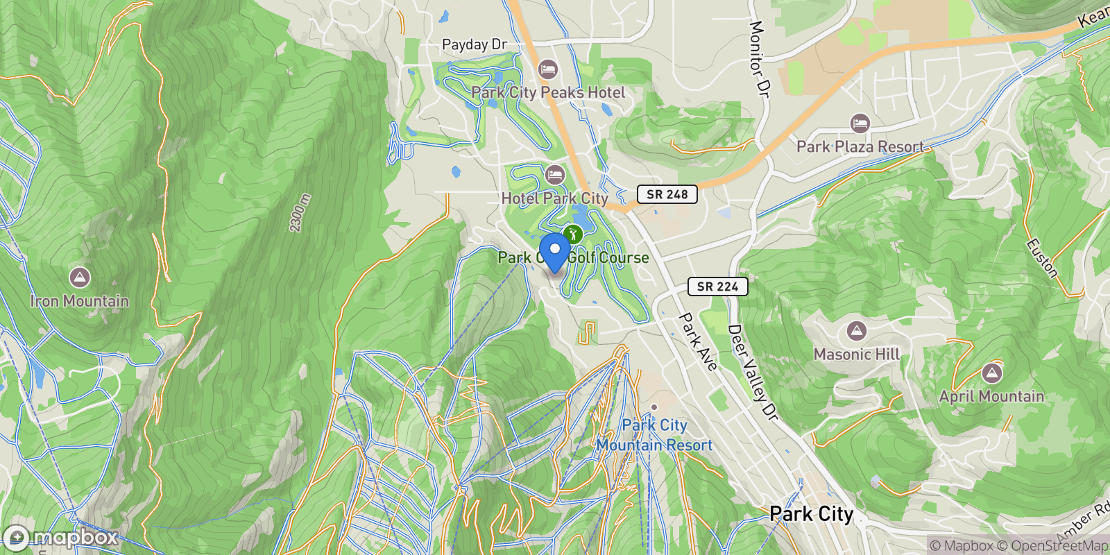 Map showing 1660 THREE KINGS DR, Park City, Utah, United States.