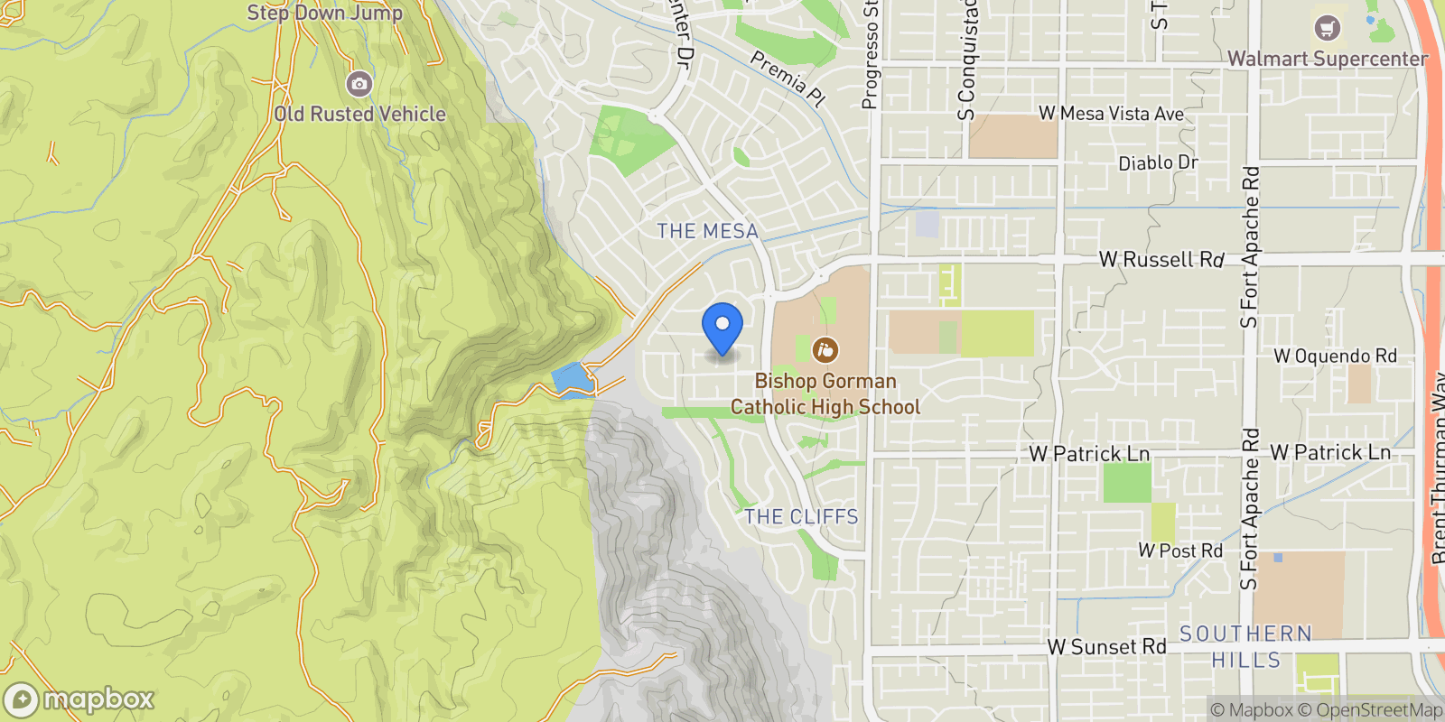 Map showing 5864 Sky Cloud Lane, Las Vegas, NV 89135, Las Vegas, Nevada, United States.