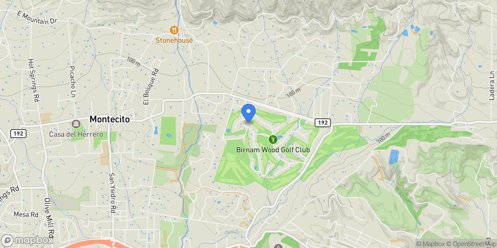 Map showing 526 Crocker Sperry Drive, Montecito, California, United States.