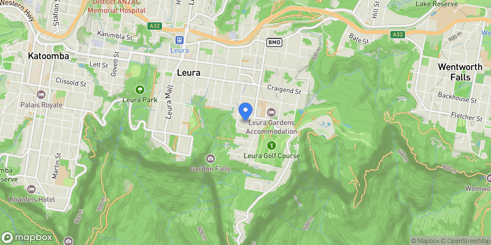 Map showing 2 Kensett Avenue, Sydney, NSW 2780, Leura, New South Wales, Australia.
