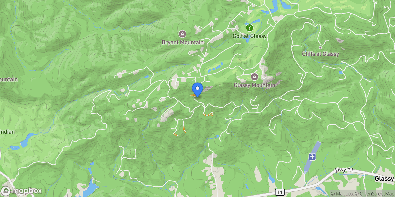 Map showing 10 Spring Creek Trail, Landrum, South Carolina, United States.