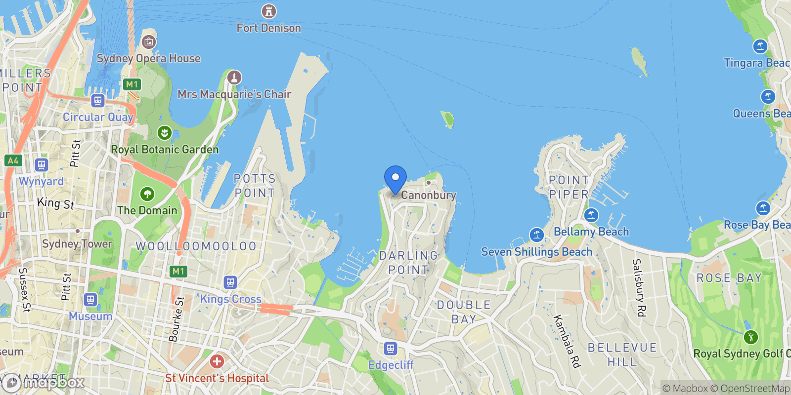 Map showing 18A&B/21 Thornton Street, Sydney, NSW 2027, Sydney, New South Wales, Australia.