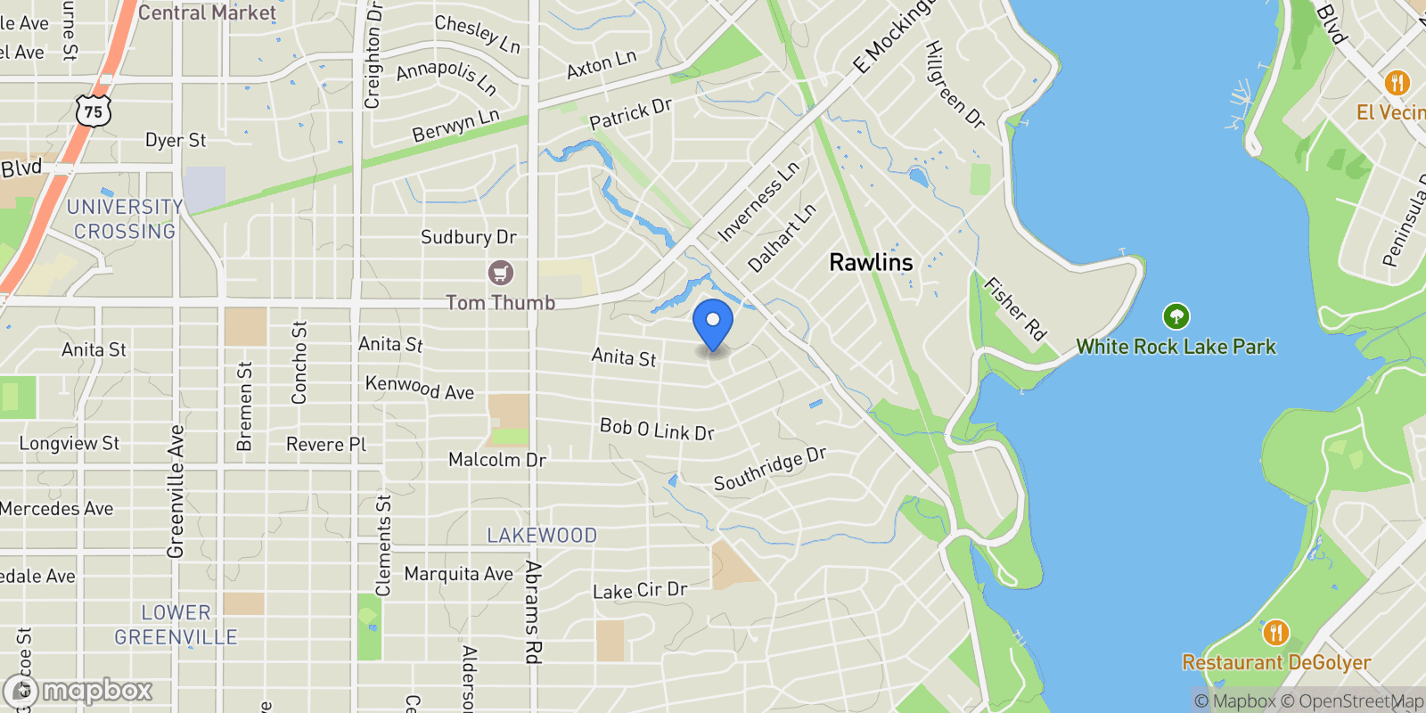 Map showing 4010 Sperry Street, Dallas, Texas, United States.