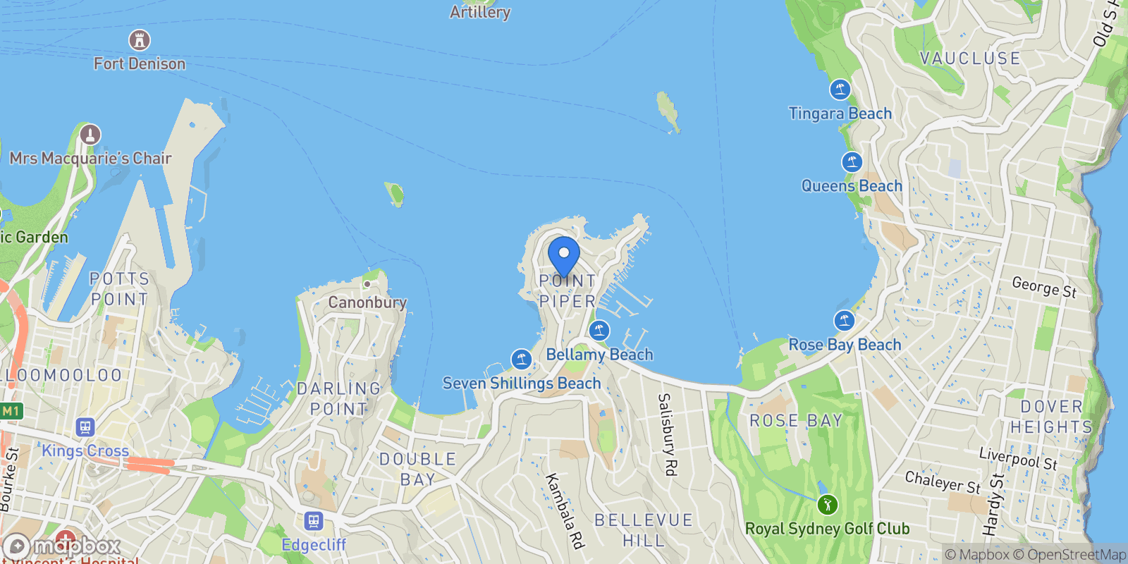 Map showing 2/6 Wentworth Street, Sydney, NSW 2027, Sydney, New South Wales, Australia.