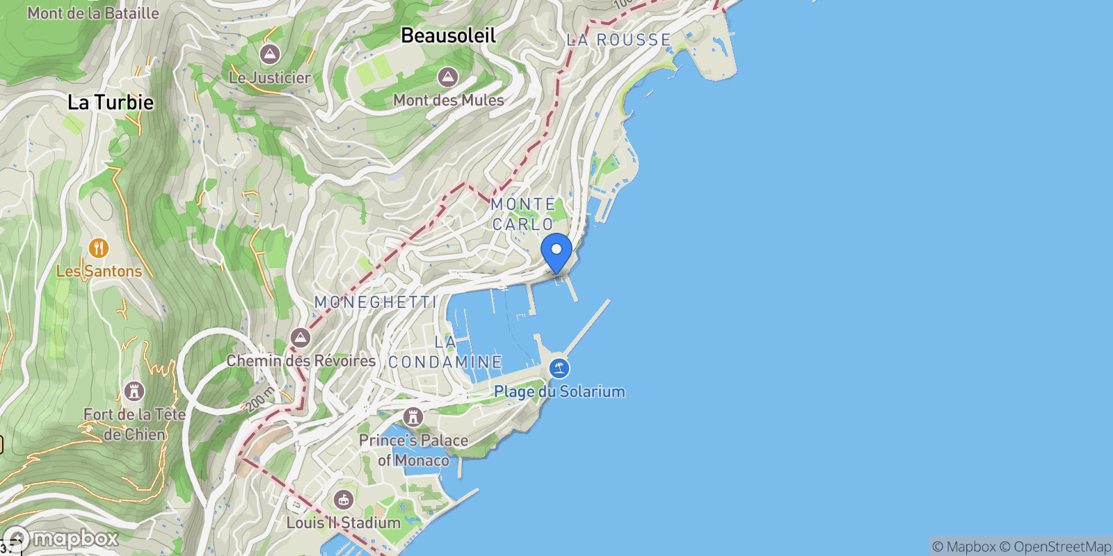 Map showing Monaco, Monaco.