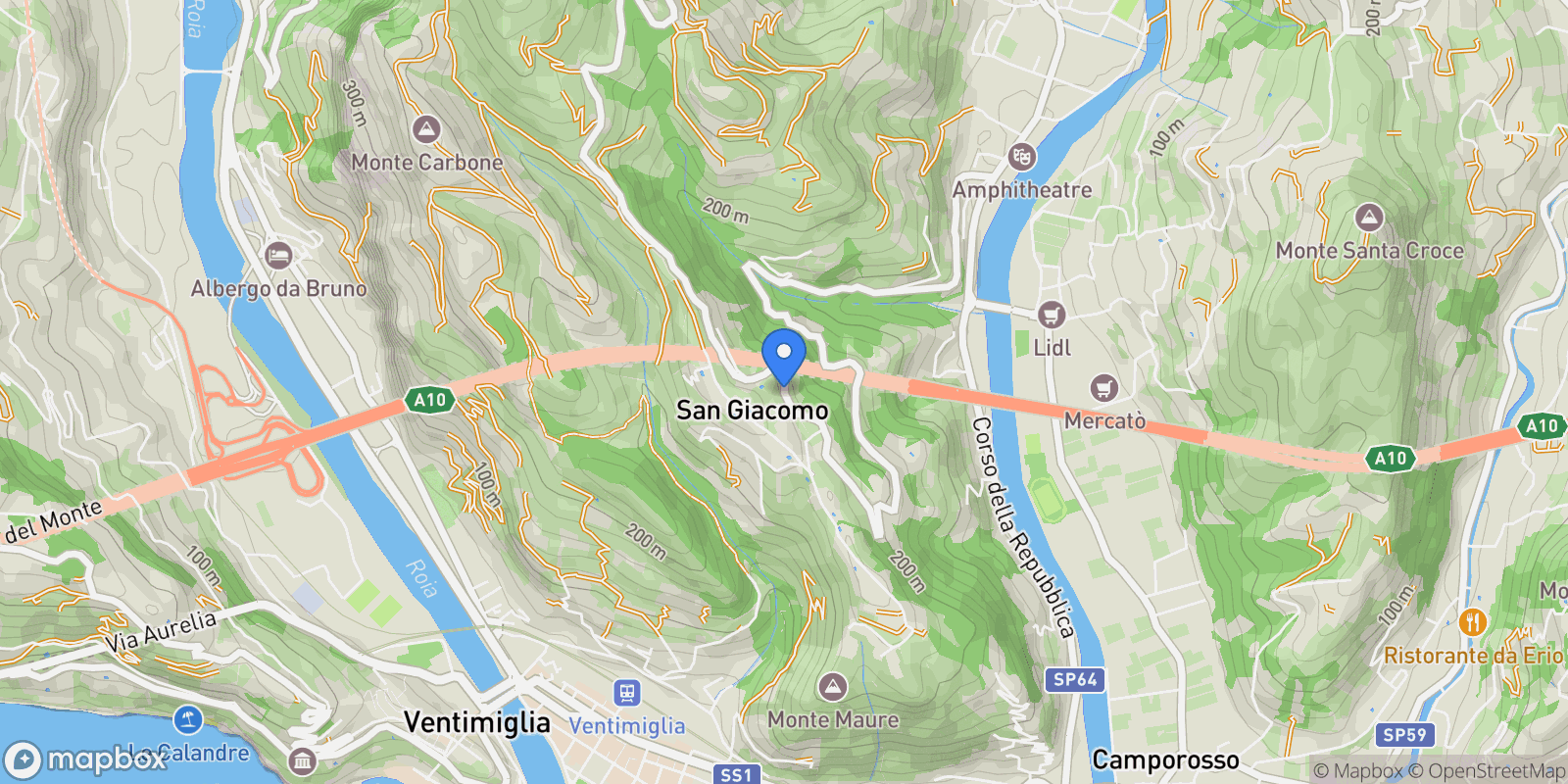 Map showing Strada Degli Olandesi, San Giacomo, Liguria, Italy.