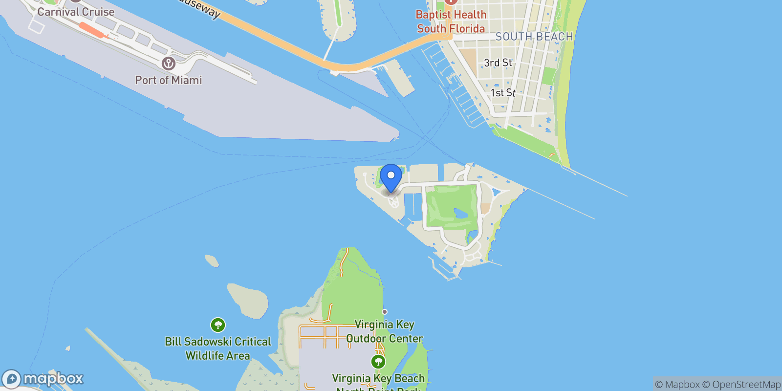 Map showing 1007 Fisher Island Drive, Miami Beach, Florida, United States.