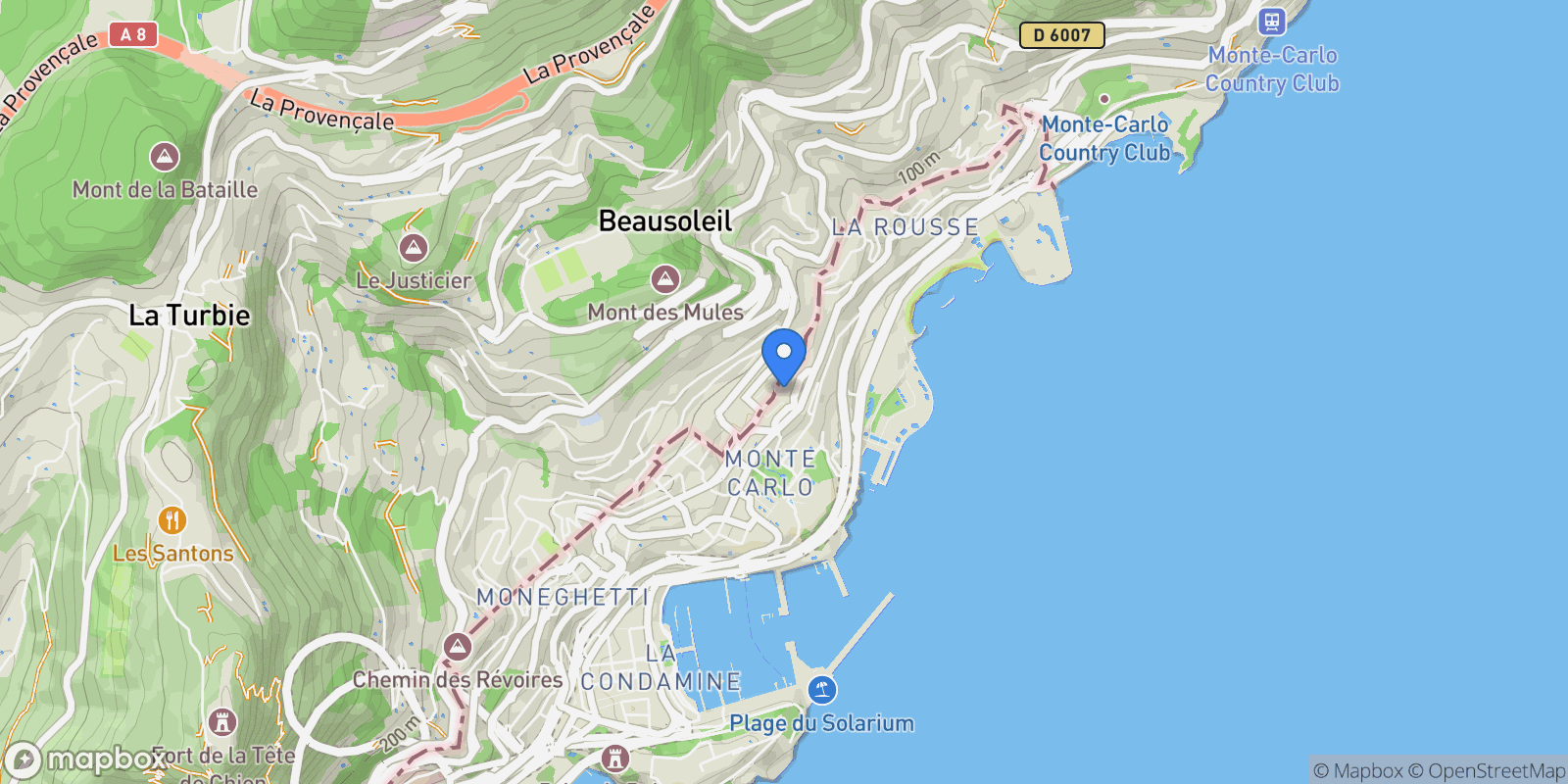 Map showing Monaco, Monaco.