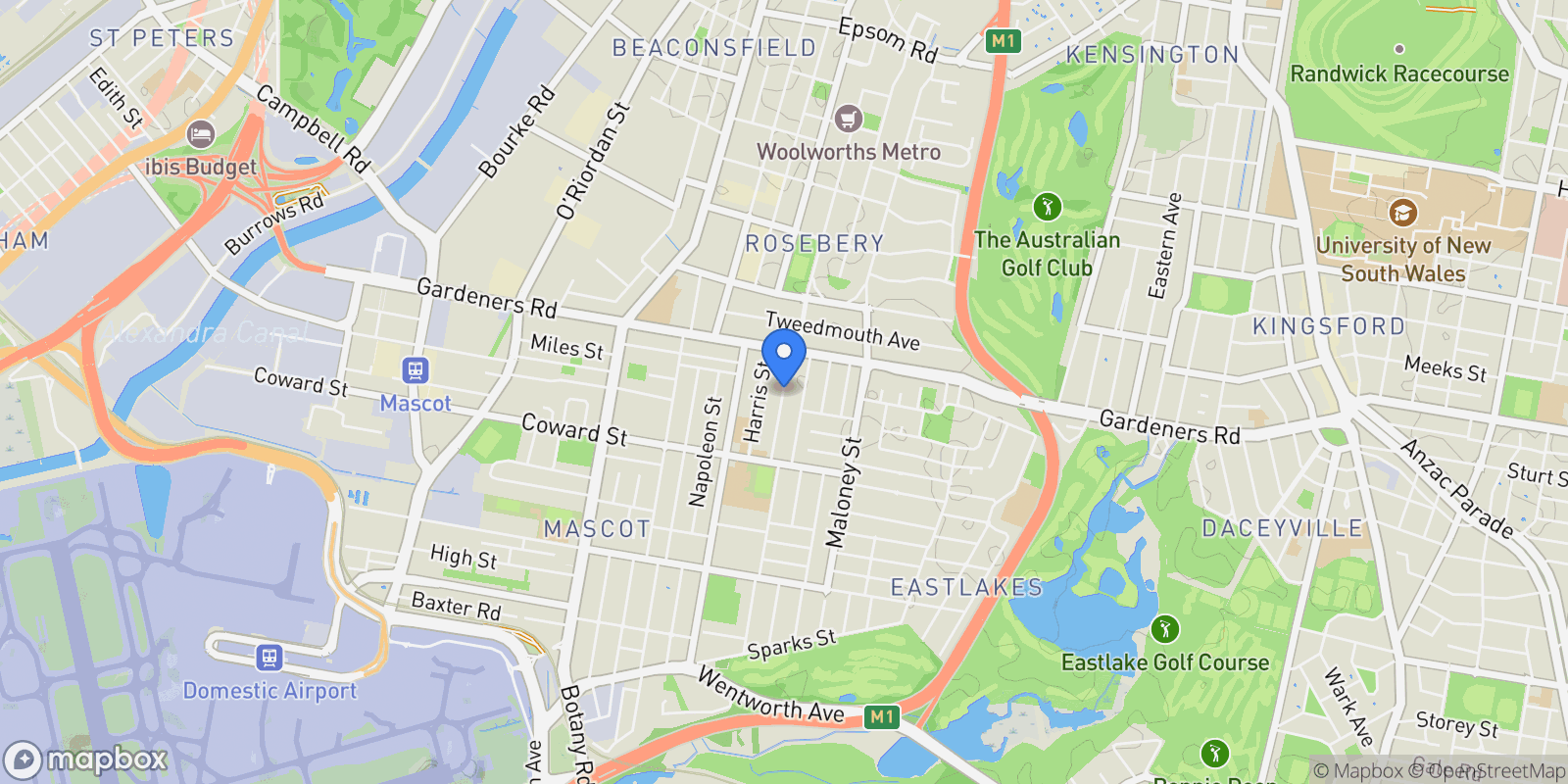 Map showing 71 Gordon Street, Sydney, NSW, Sydney, New South Wales, Australia.