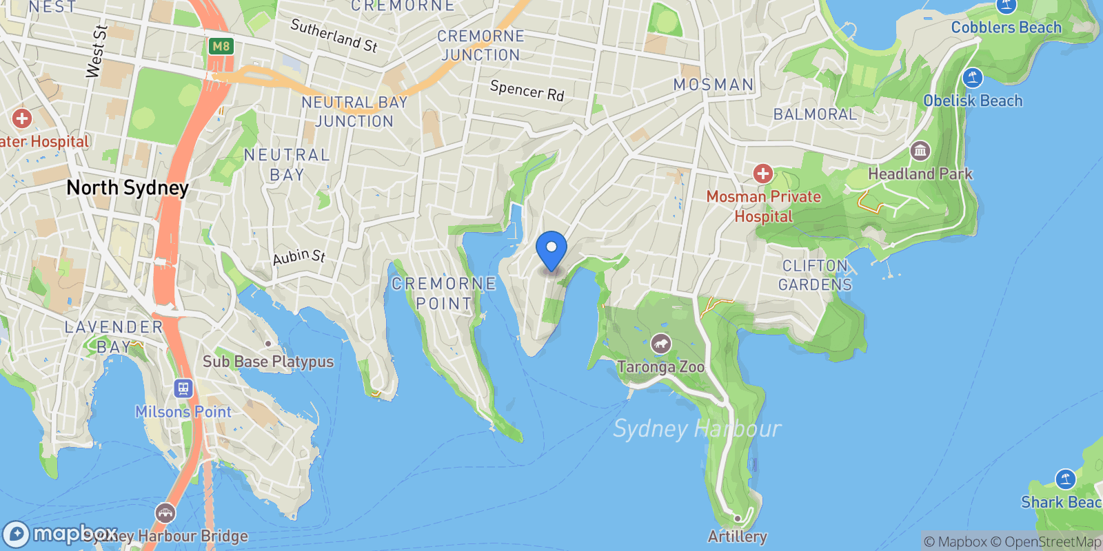 Map showing 33 Raglan Street, Sydney, NSW, Sydney, New South Wales, Australia.