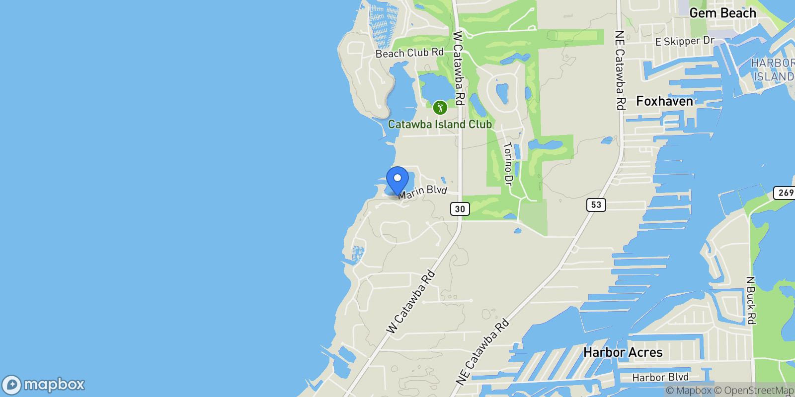 Map showing 4290 Marin Boulevard B, #B, Port Clinton, OH, 43452, USA, Port Clinton, Ohio, United States.