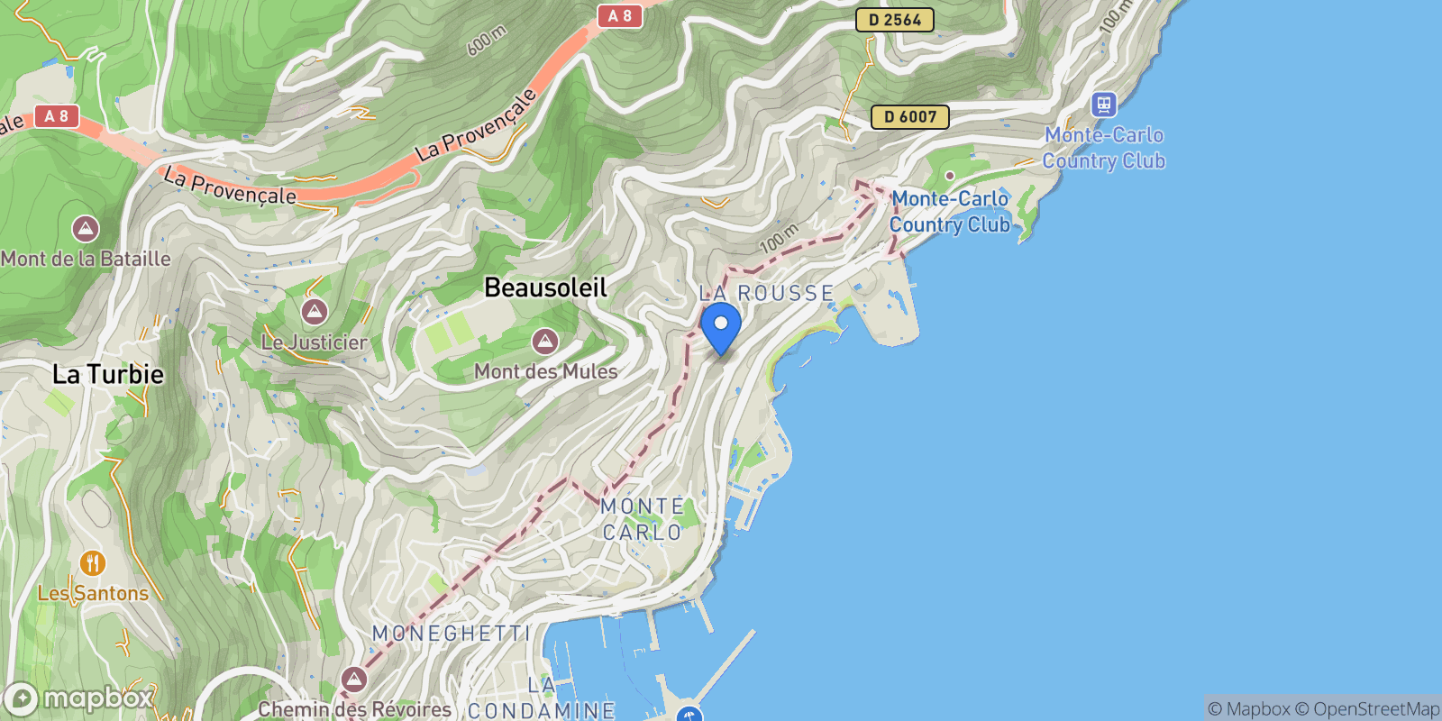 Map showing Monaco, Monaco.