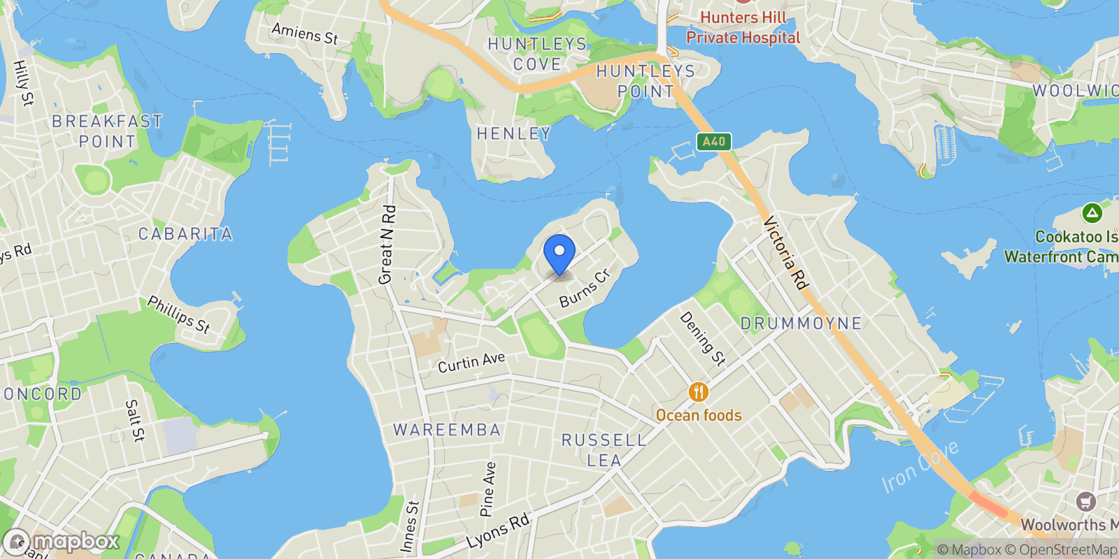Map showing 82 Blackwall Point Road, Chiswick, NSW, Chiswick, New South Wales, Australia.