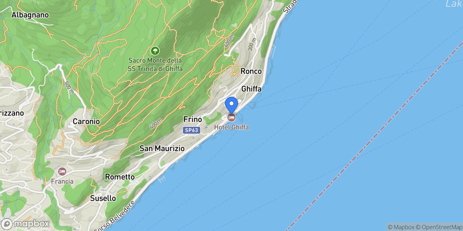Map showing 28823 Ghiffa, Province of Verbano-Cusio-Ossola, Italy, Ghiffa, Piedmont, Italy.