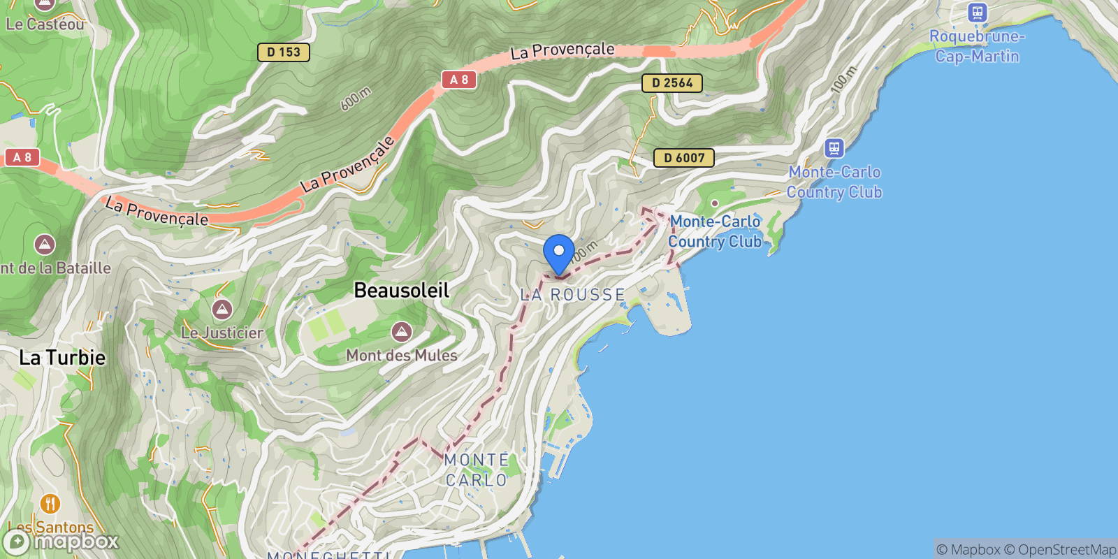 Map showing Monaco, Monaco.