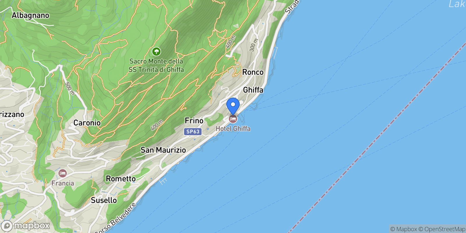 Map showing 28823 Ghiffa, Province of Verbano-Cusio-Ossola, Italy, Ghiffa, Piedmont, Italy.