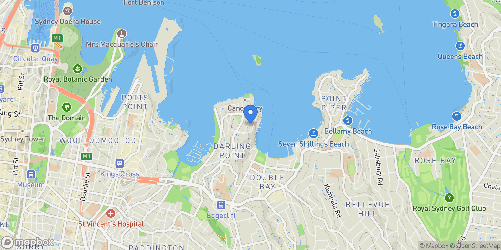Map showing 4/22-24 Etham Avenue, Sydney, NSW 2027, Sydney, New South Wales, Australia.