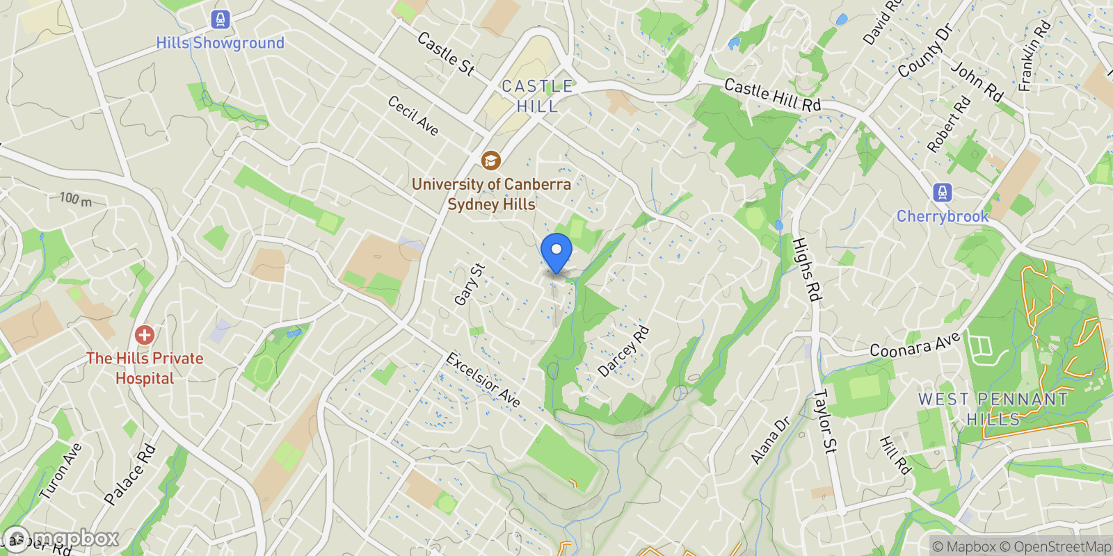 Map showing 8 Stone Cottage Court, Sydney, NSW, Sydney, New South Wales, Australia.