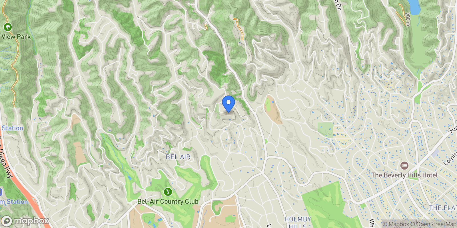 Map showing 805 Nimes, Los Angeles, California, United States.