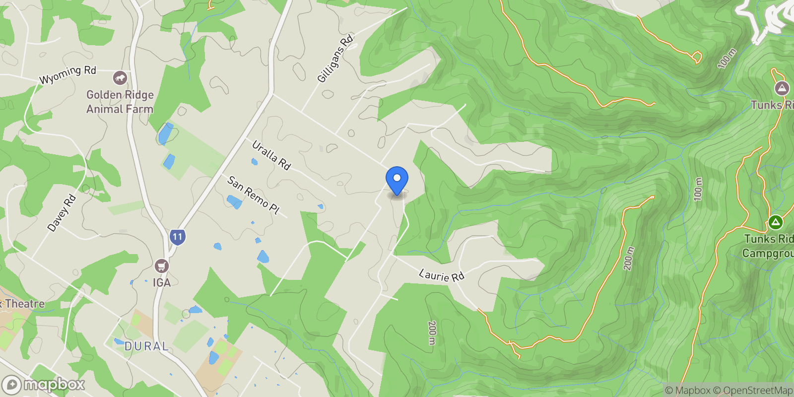 Map showing 26A Carters Rd, Dural NSW 2158, Australia, Dural, New South Wales, Australia.