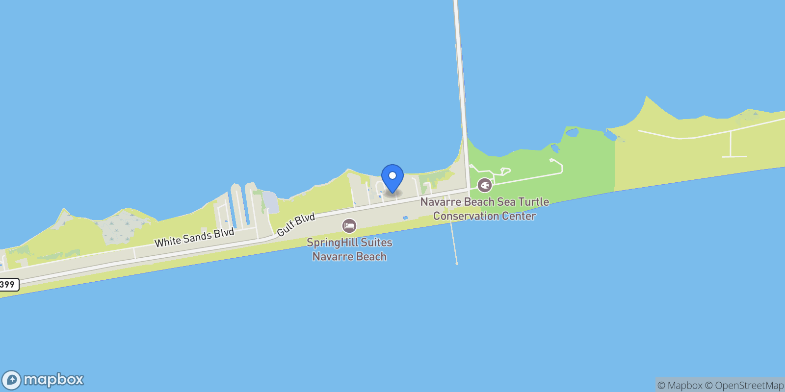 Map showing 1405 Bahia Drive , Navarre, FL 32566, Pensacola Beach, Florida, United States.