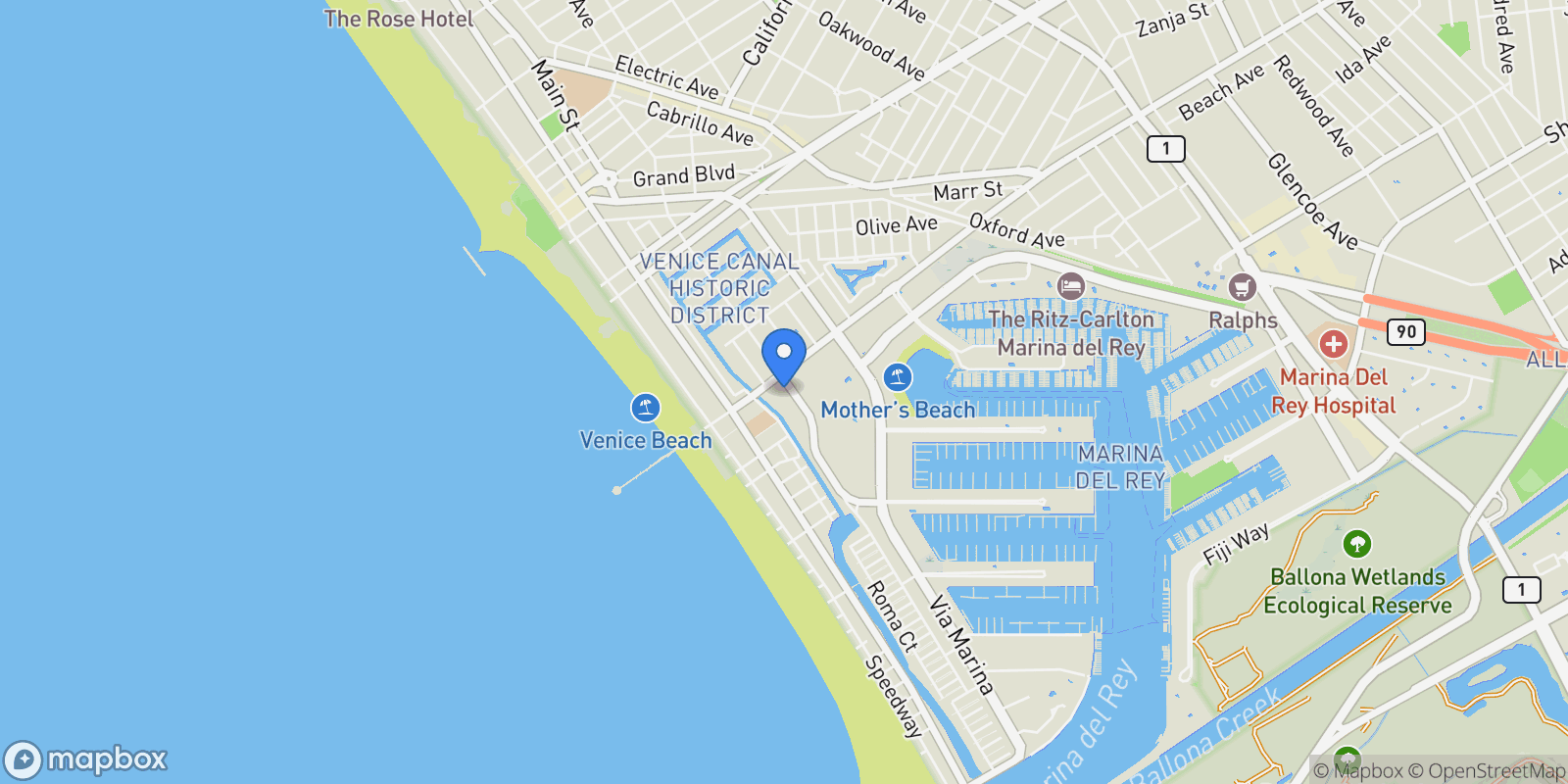 Map showing 3119 Via Dolce 302, Marina del Rey, California, United States.