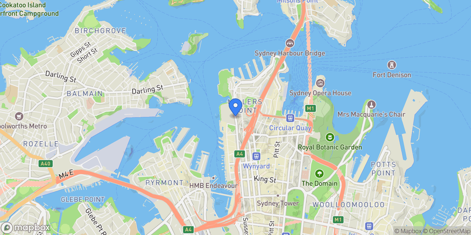 Map showing 1003/38 Hickson Road, Barangaroo, NSW, Barangaroo, New South Wales, Australia.