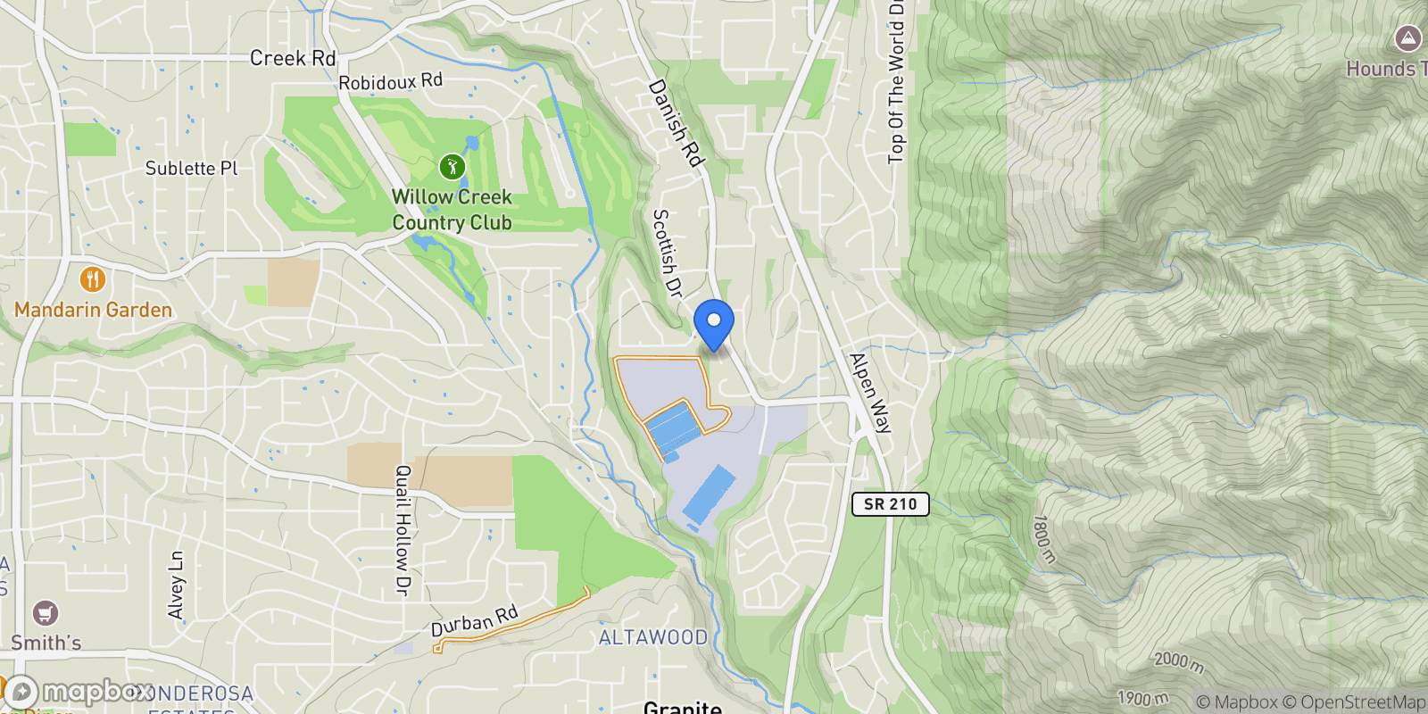 Map showing 8778 S FALCON HEIGHTS LN, Sandy, Utah, United States.